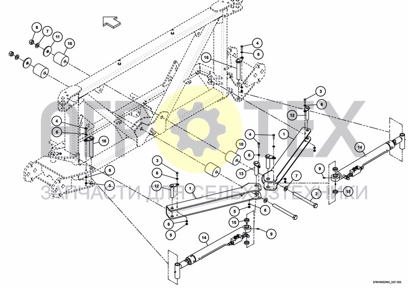 Чертеж LIFTFRAME+MIDDLESECTION HSA 21/24m [2PF]