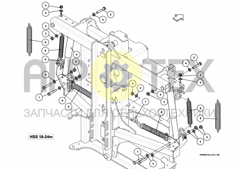 Чертеж LIFTFRAME+MIDDLESECTION HSS 18---24m [2PF]