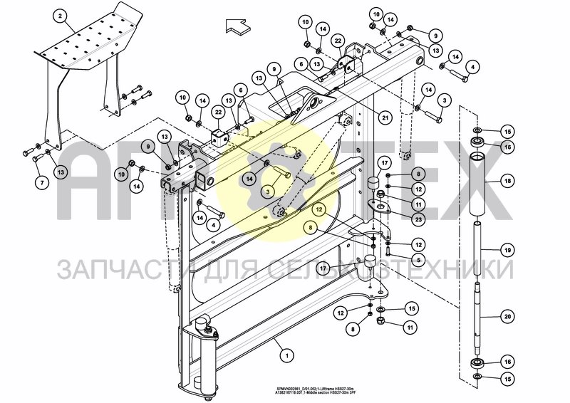 Чертеж LIFTFRAME+MIDDLESECTION HSS 27---30m [3PF]