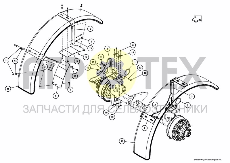 Чертеж MUD GUARDS 400