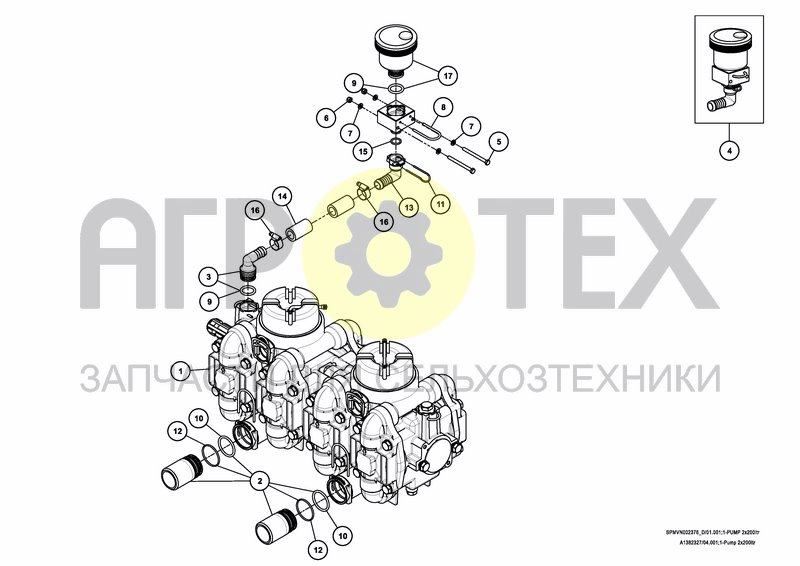 Чертеж PUMPSET 2*200 L