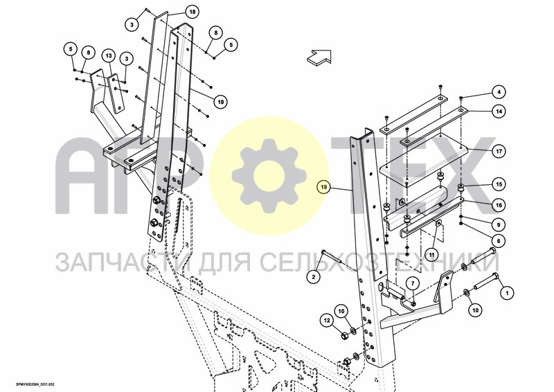 Чертеж BOOMSUPPORT FRONT 24m [2PF]