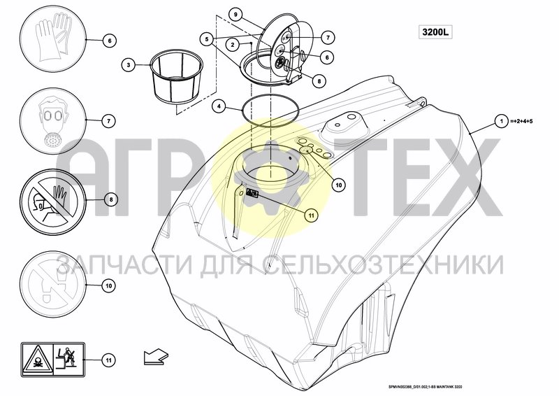 Чертеж MAIN TANK 3200