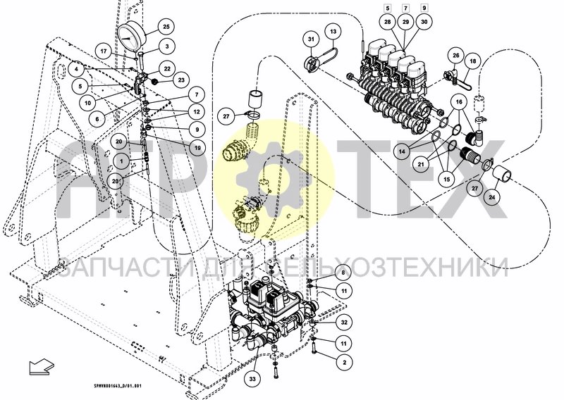 Чертеж CONTROL SYSTEM FMC 5/7/9 OIL CIRCUIT NORMAL