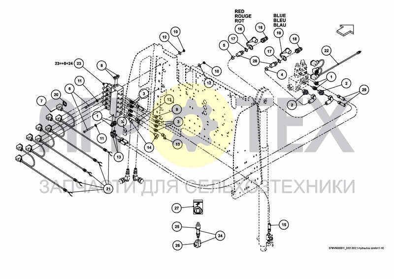 Чертеж HYDRAULICS COMFORT 1 18---21M