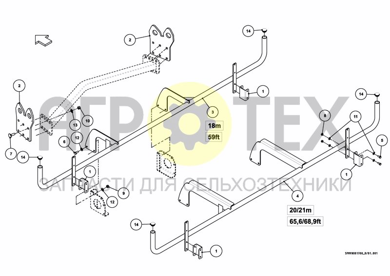 Чертеж SPRAYBOOM HC 18---21M