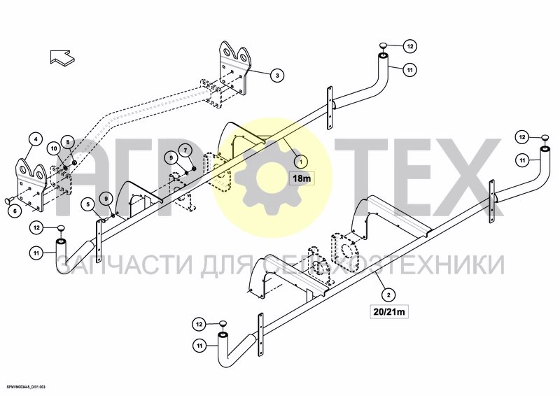 Чертеж SPRAYBOOM HC 18---21M