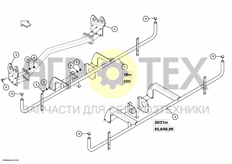 Чертеж SPRAYBOOM HC 18---21M