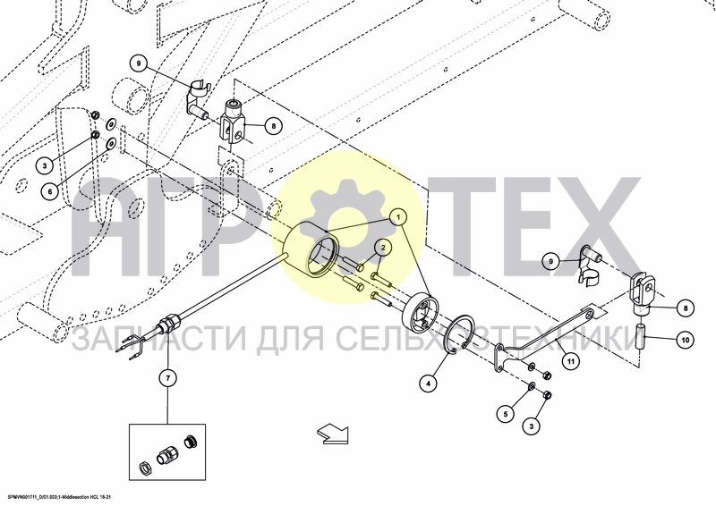 Чертеж MIDDLESECTION HC 18---21M