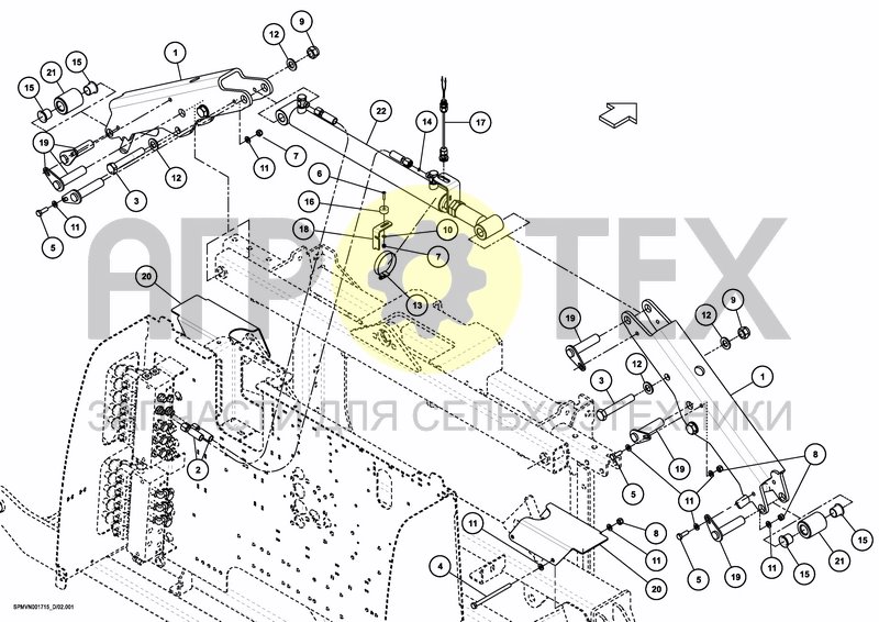 Чертеж BOOMBLOCKING SET ELECTRIC/ HYDRAULIC 18---21M