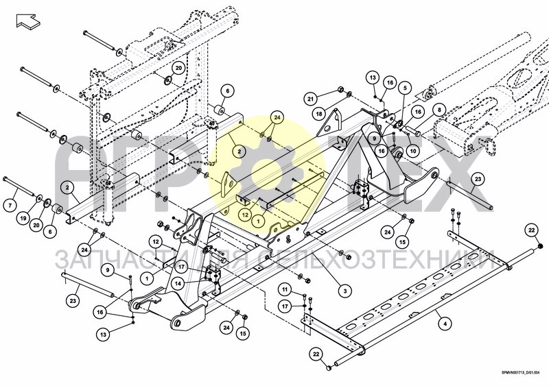 Чертеж MIDDLESECTION HC 18---21M