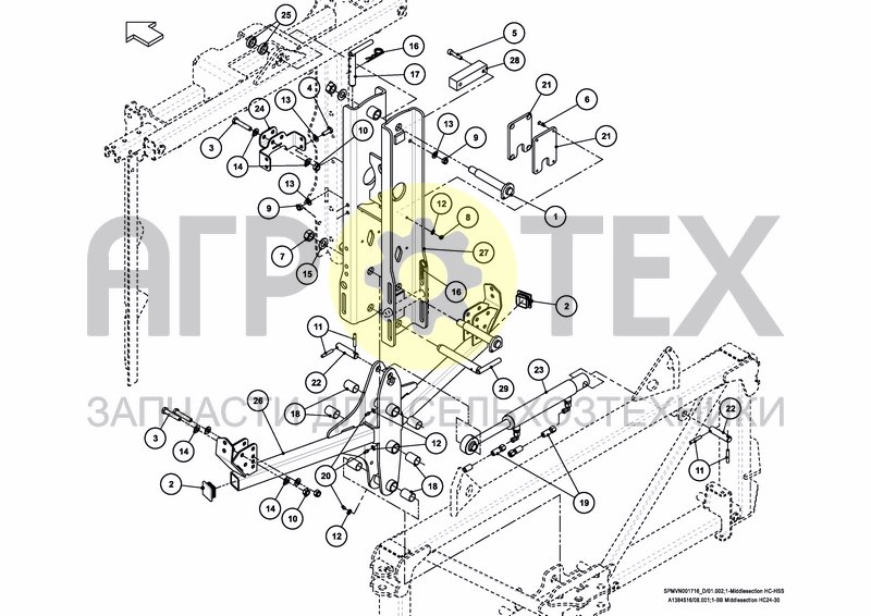 Чертеж MIDDLESECTION HC 24---30M