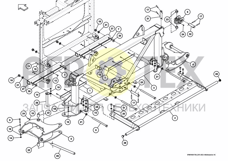 Чертеж MIDDLESECTION HC 24---30M