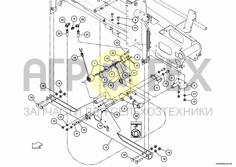 Чертеж SLOPE CORRECTION HOSA 12M