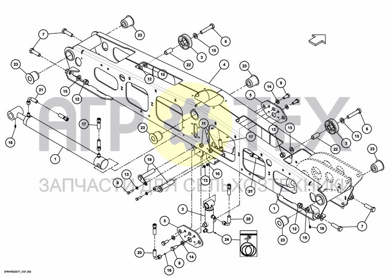 Чертеж MIDDLESECTION HOSA 15M