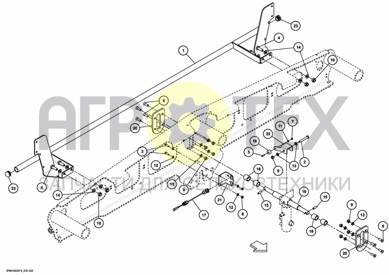 Чертеж MIDDLESECTION HOSA 12M