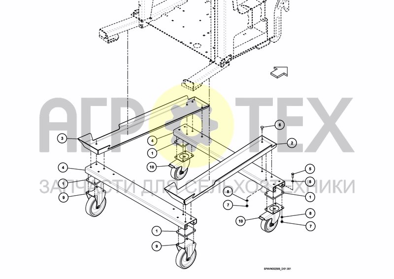 Чертеж TRANSPORT WHEELS , SET