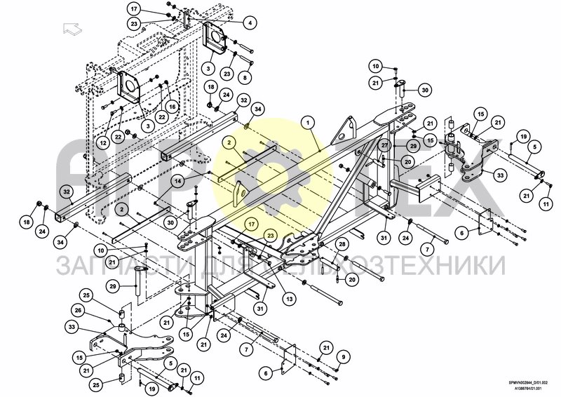 Чертеж LIFTFRAME+MIDDLESECTION HSS 18---24m [2PF]