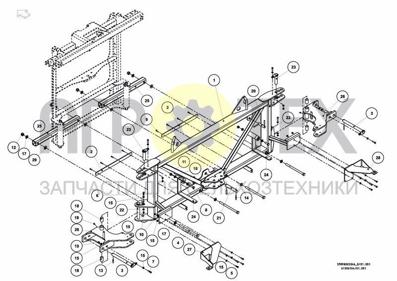 Чертеж LIFTFRAME+MIDDLESECTION HSS 18---24m [2PF]