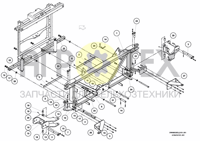 Чертеж LIFTFRAME+MIDDLESECTION HSS 27---30m [3PF]