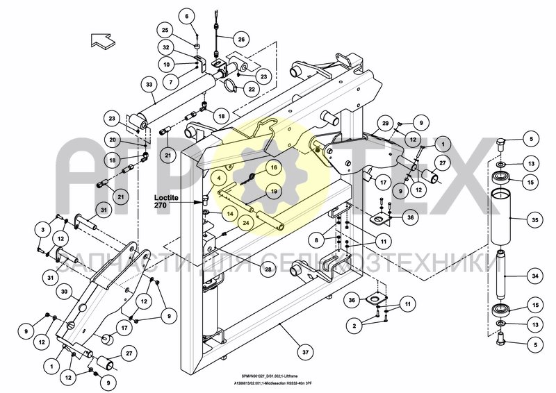 Чертеж LIFTFRAME+MIDDLESECTION HSA/HSS 27---30m [2PF]