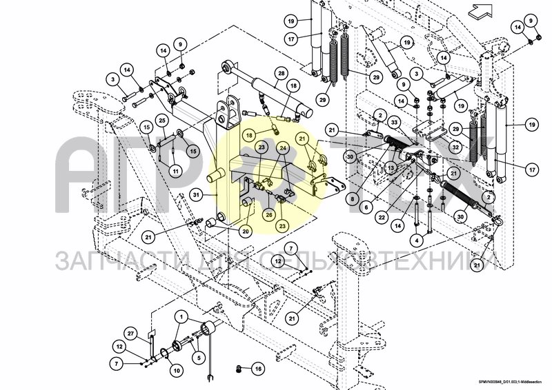 LIFTFRAME+MIDDLESECTION HSS 32---40m (3PF) (№11 на схеме)