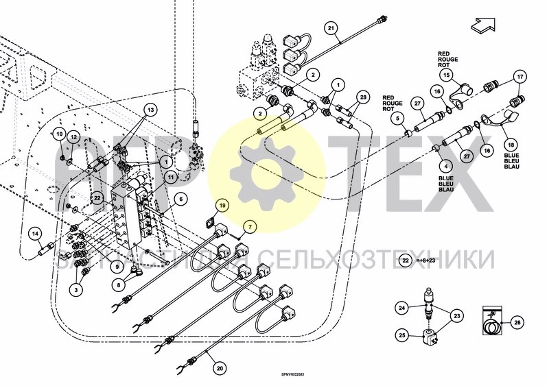 Чертеж HYDRAULICS COMFORT 3 HOSA