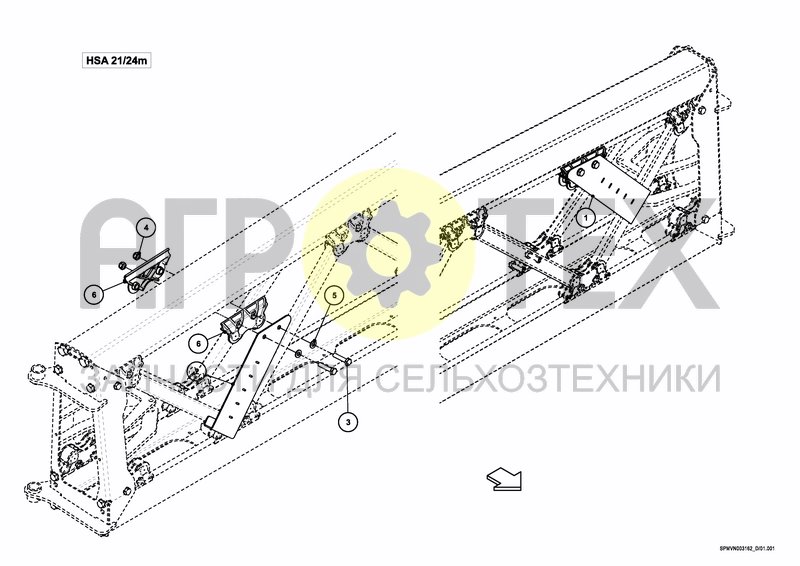 Чертеж SPRAYBOOM HSA 21/24m [2PF]