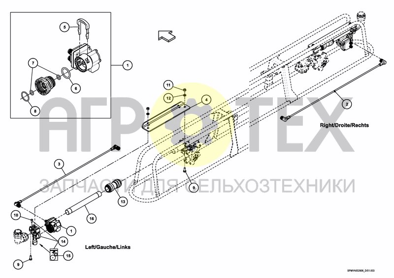 Чертеж IXFLOW+IXSPRAY BORDER/VERGE NOZZLE