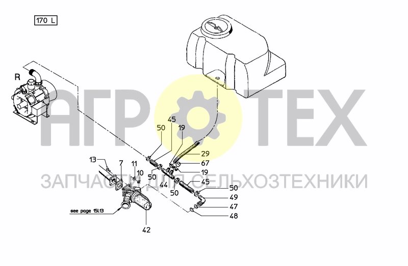 Чертеж PUMPSET 170 LTR. BERTO SPRIDOMAT 1000/1200