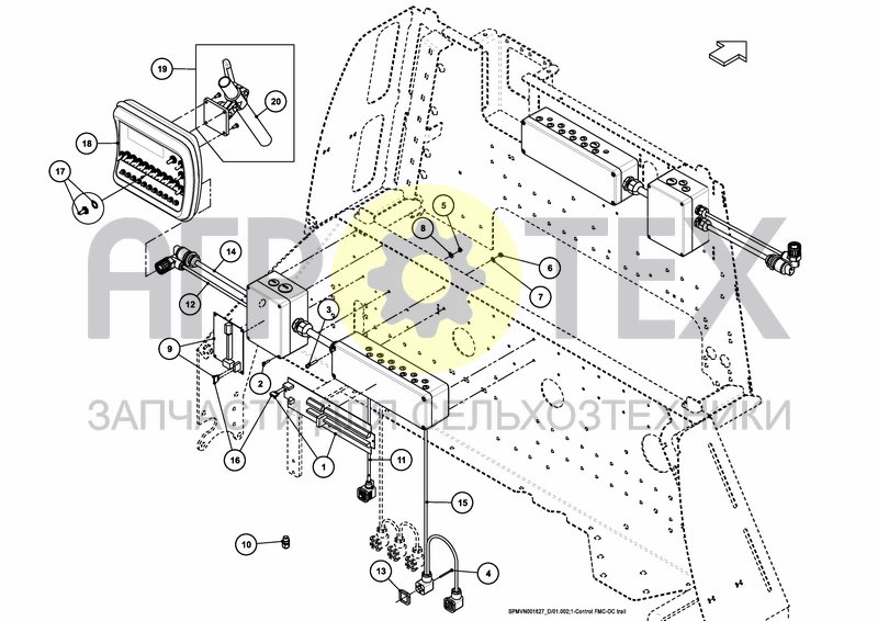 Чертеж CONTROL SYSTEM FMC 1 OIL CIRCUIT