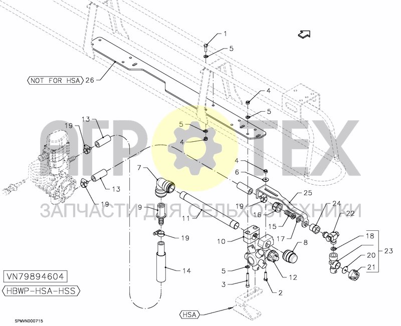 Чертеж BORDER NOZZLE HBWP/HSA/HSS ELECTRIC