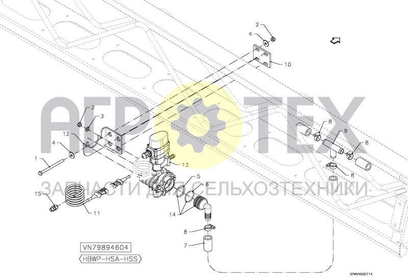 Чертеж BORDER NOZZLE HBWP/HSA/HSS ELECTRIC