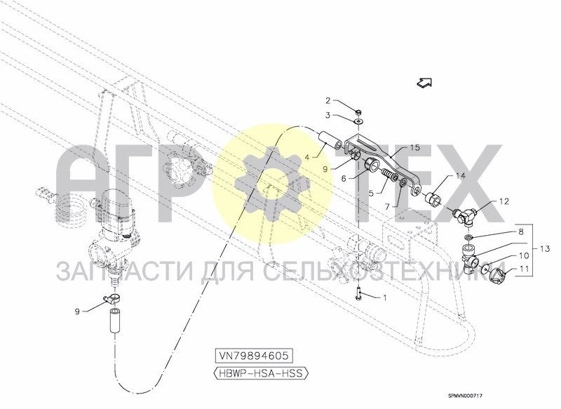 Чертеж VERGE NOZZLE HBWP/HSA/HSS ELECTRIC