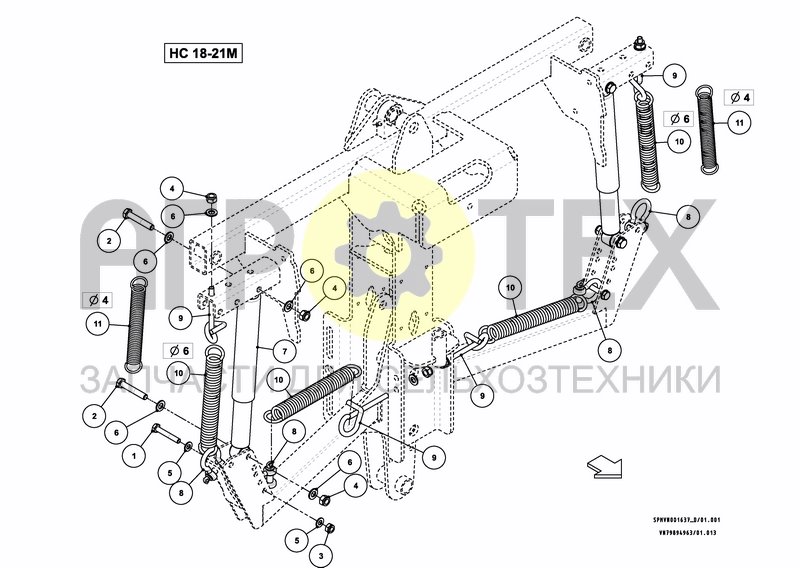 Чертеж MIDDLESECTION HC 18---21M