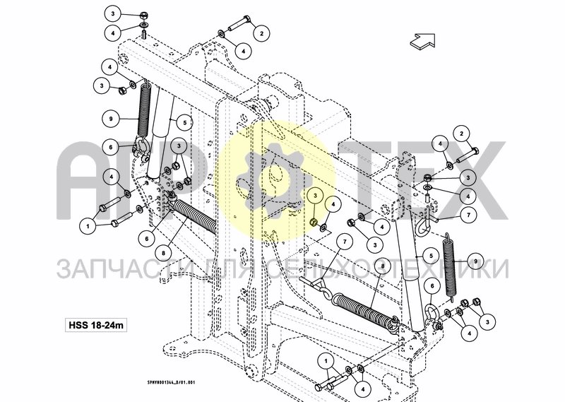 Чертеж LIFTFRAME+MIDDLESECTION HSS 18---24m [2PF]