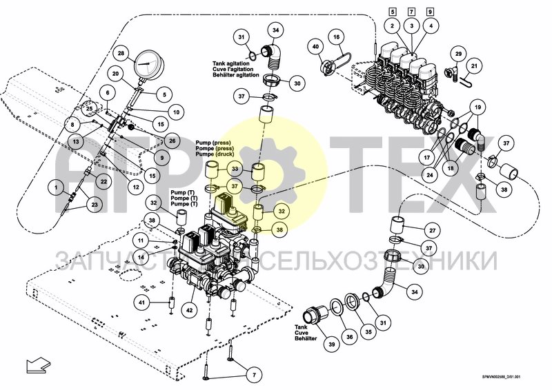 Чертеж CONTROL SYSTEM FMC 5/7/9 OIL CIRCUIT NORMAL