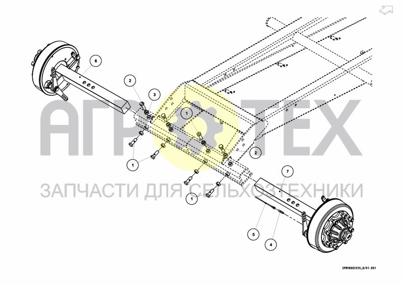 Чертеж ADJUSTABLE AXLE