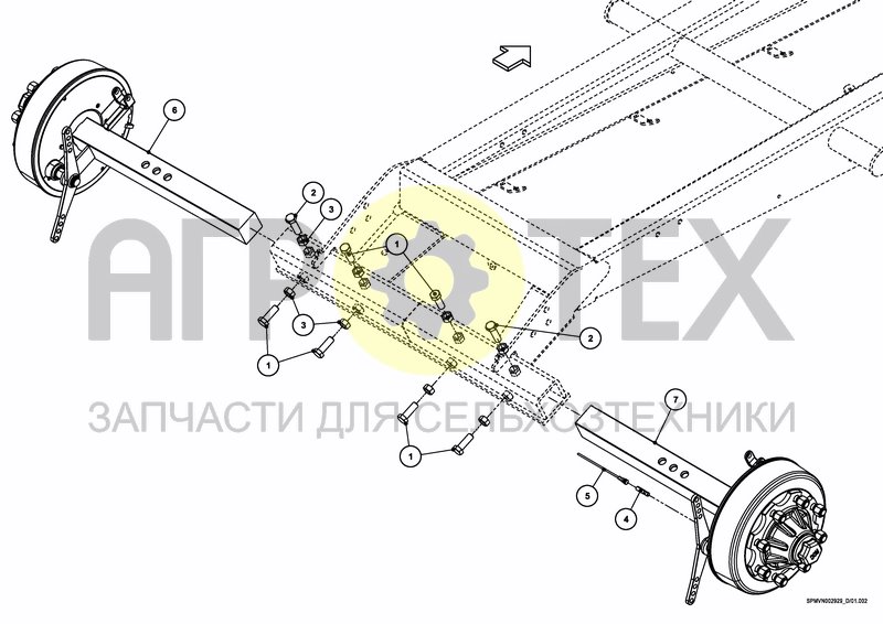 Чертеж ADJUSTABLE AXLE