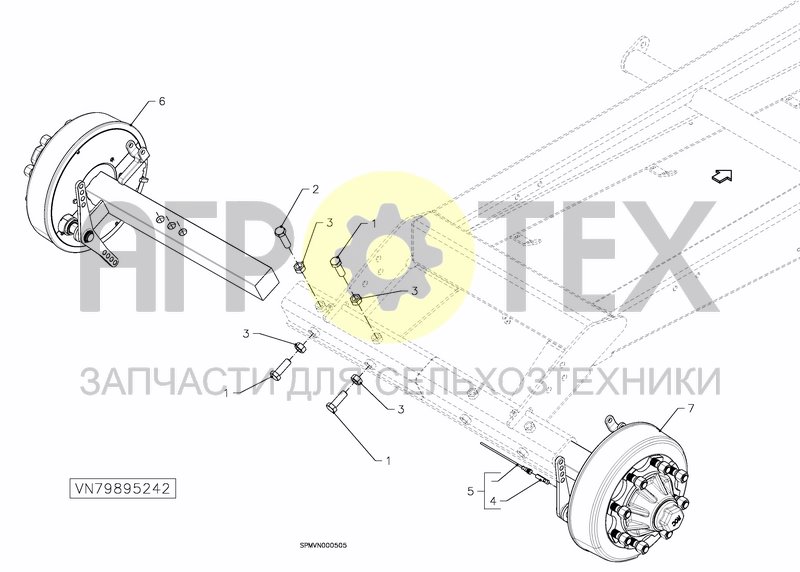 Чертеж ADJUSTABLE AXLE