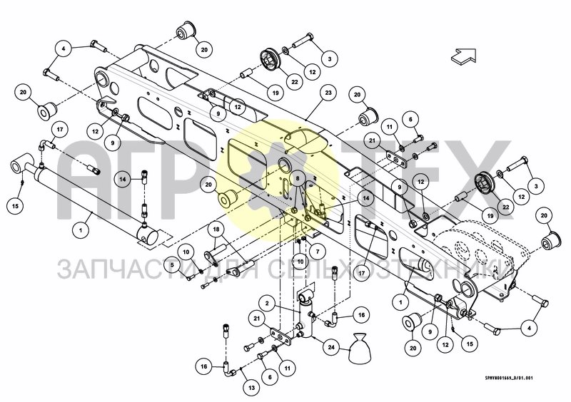 Чертеж MIDDLESECTION HOSA 12M