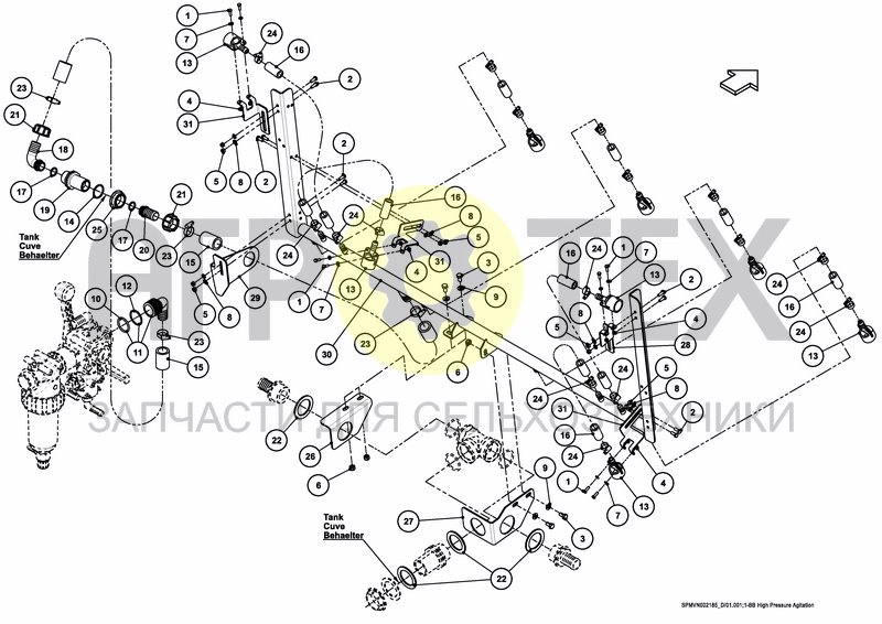 Чертеж HIGH PRESSURE AGITATION