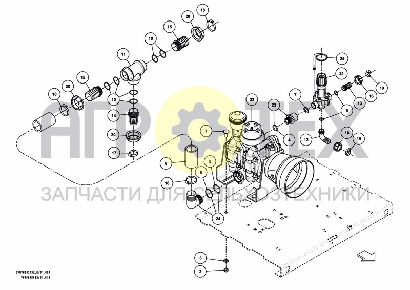 Чертеж PUMPSET 150 L / 40 GAL