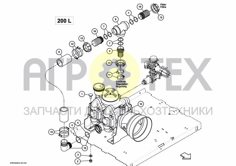 Чертеж PUMPSET 200 L / 53 GAL