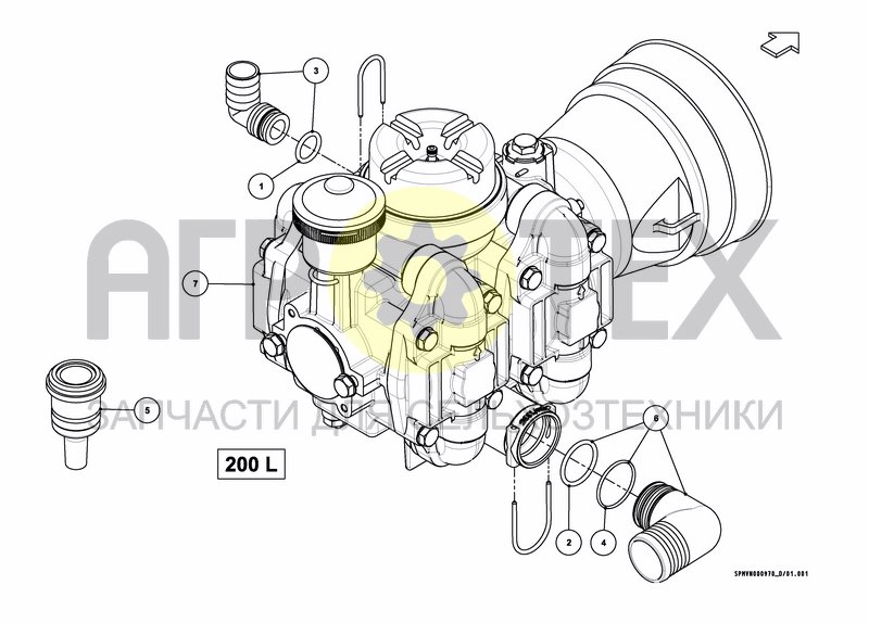 Чертеж PUMPSET 200 L