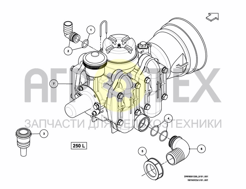 Чертеж PUMPSET 250 L