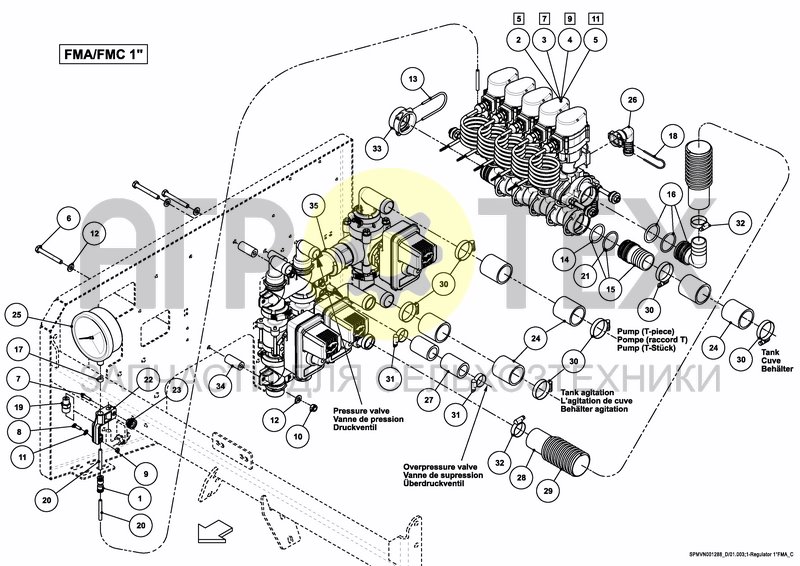 Чертеж CONTROL SYSTEM FMC 1 OIL CIRCUIT