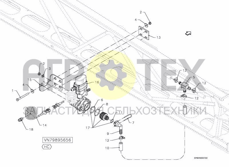 Чертеж BORDER NOZZLE HC ELECTRIC