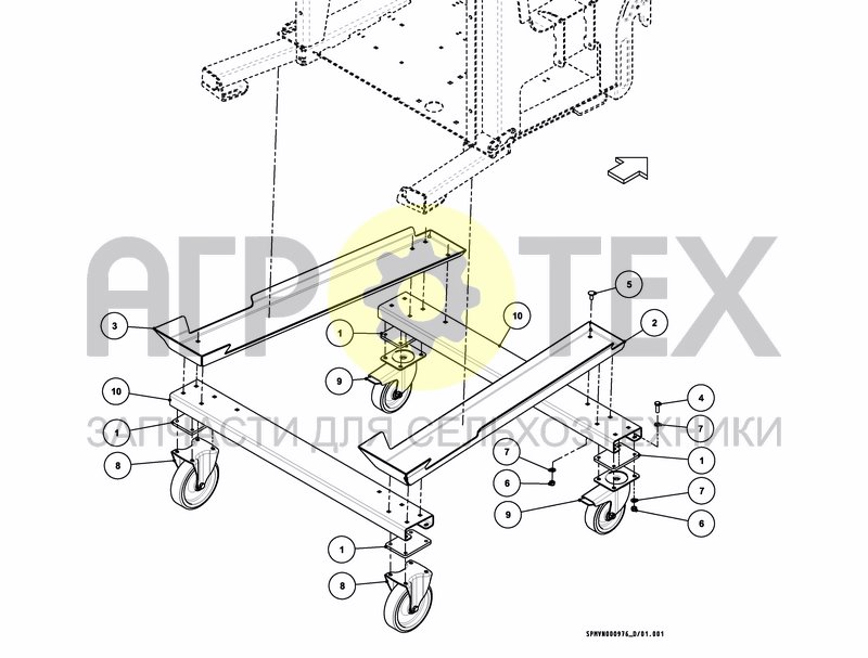 Чертеж TRANSPORT WHEELS , SET