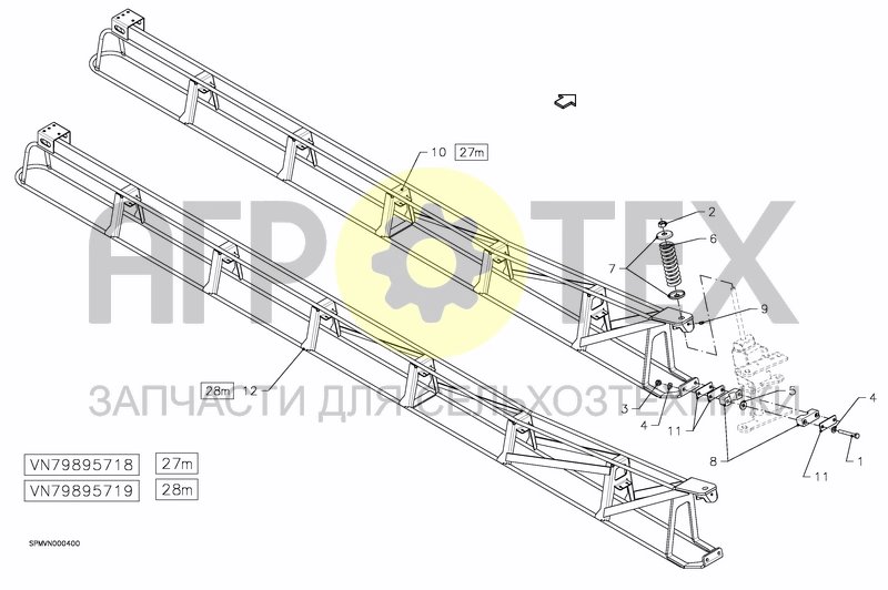 Чертеж SPRAYBOOM HSS 27/28M